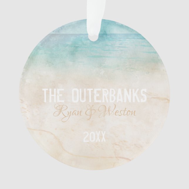 Benutzerdefiniertes Beachnamensjahr Benutzerdefini Ornament (Vorderseite)