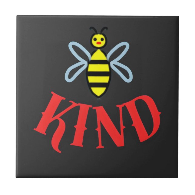 Benutzerdefiniertes Bee Kind Personalisiertes Gesc Fliese (Vorderseite)
