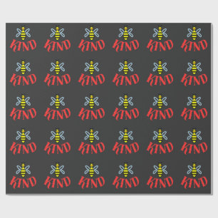 Benutzerdefiniertes Bee Kind Personalisiertes Gesc Geschenkpapier