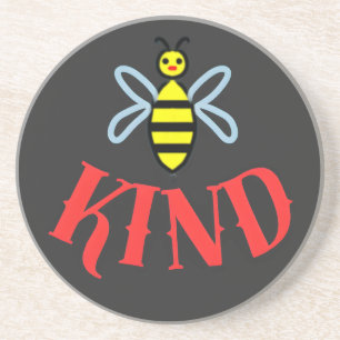 Benutzerdefiniertes Bee Kind personalisiertes Gesc Getränkeuntersetzer