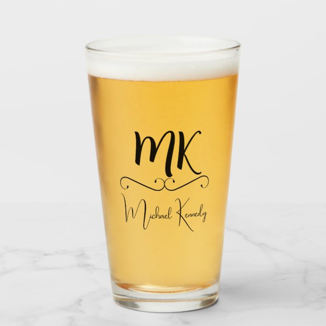 Benutzerdefiniertes Bierglas Glas (Vorne (Gefüllt))
