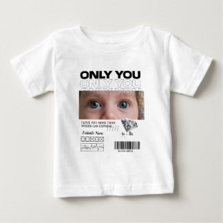 Benutzerdefiniertes Bild, Name & Text | Personalis Baby T-shirt
