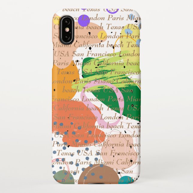 Benutzerdefiniertes Bild und Text modern abstrakt  iPhone Hülle (Rückseite)