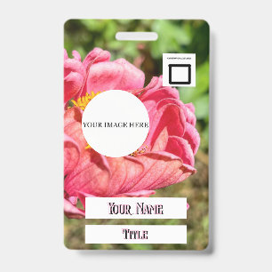 Benutzerdefiniertes Bildlogo Name Titel der rosa Z Ausweis
