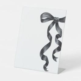 Benutzerdefiniertes Black Bow-Zeichen Sockelschild