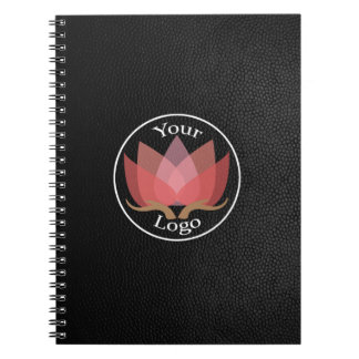 Benutzerdefiniertes Black Leather-LOGO Notizblock