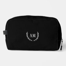 Benutzerdefiniertes Blatt-Monogramm, schwarz