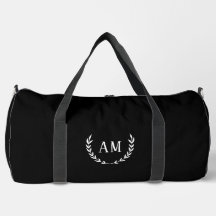 Benutzerdefiniertes Blatt-Monogramm, schwarze All-