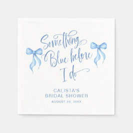 Benutzerdefiniertes Blau vor dem Brautparty Serviette