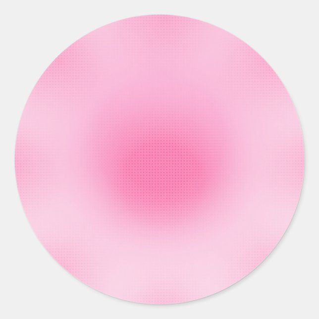 Benutzerdefiniertes Blindfarbenrosa Trendy Templat Runder Aufkleber (Vorderseite)
