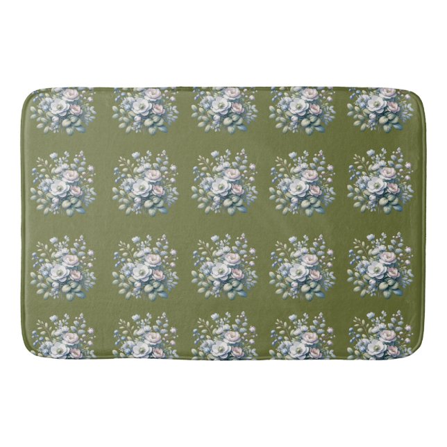 Benutzerdefiniertes Blumendesign  Badematte (Vorderseite)