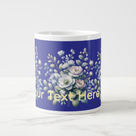 Benutzerdefiniertes Blumendesign  Jumbo-Tasse