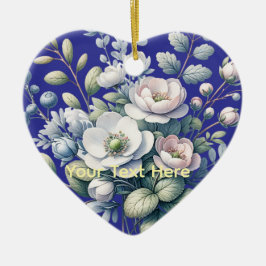 Benutzerdefiniertes Blumendesign Keramik Ornament