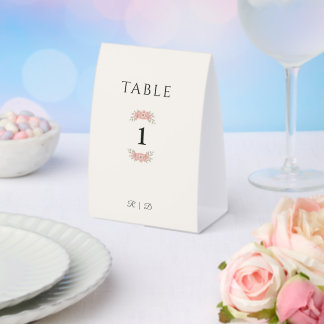 Benutzerdefiniertes Blush Garden Minimal-Hochzeits Tischaufsteller