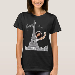 Benutzerdefiniertes Bonjour 2026: Der Eiffelturm a T-Shirt