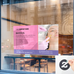 Benutzerdefiniertes Botox-Treatment-Service-Fenste Fensteraufkleber