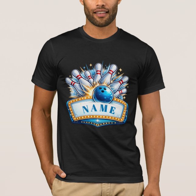 Benutzerdefiniertes Bowling  T-Shirt (Vorderseite)