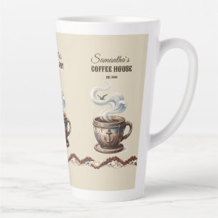 Benutzerdefiniertes Branding für Coastal Cafe Milchtasse