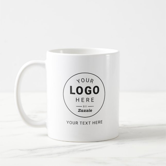 Benutzerdefiniertes Branding-Logo Geschäft  Kaffeetasse (Links)