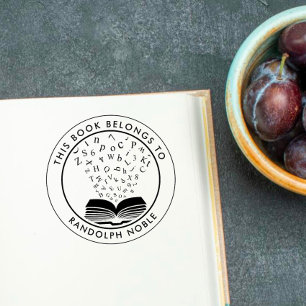 Benutzerdefiniertes Buch aus der Schriftbibliothek Gummistempel