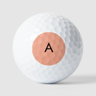 Benutzerdefiniertes Buchstabenmonogramm Pfirsich Golfball