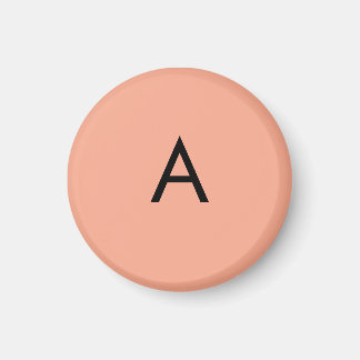 Benutzerdefiniertes Buchstabenmonogramm Pfirsich Magnet