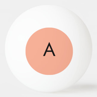 Benutzerdefiniertes Buchstabenmonogramm Pfirsich Tischtennisball