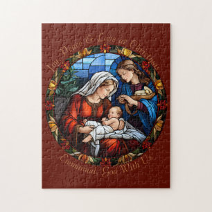 Benutzerdefiniertes Buntglas Vintage-Weihnachtsnat