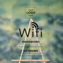 Benutzerdefiniertes Business-WiFi-Schild mit Ihrem