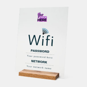 Benutzerdefiniertes Business-WiFi-Schild mit Ihrem Acrylschild