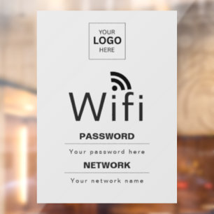 Benutzerdefiniertes Business-WiFi-Schild mit Ihrem Fensteraufkleber
