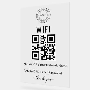 Benutzerdefiniertes Business-WiFi-Schild mit Logo  Acrylschild