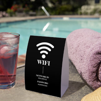 Benutzerdefiniertes Business-WLAN-Passwort und -Ne Tischaufsteller