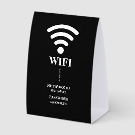 Benutzerdefiniertes Business-WLAN-Passwort und -Ne Tischaufsteller