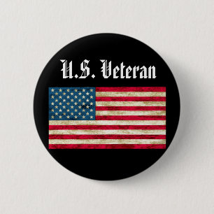 Benutzerdefiniertes Button USA Veteran Hat Button 