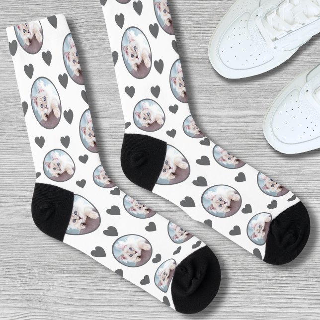 Benutzerdefiniertes Cat Pet-Foto Socken (Custom Cat Pet Photo Socks)
