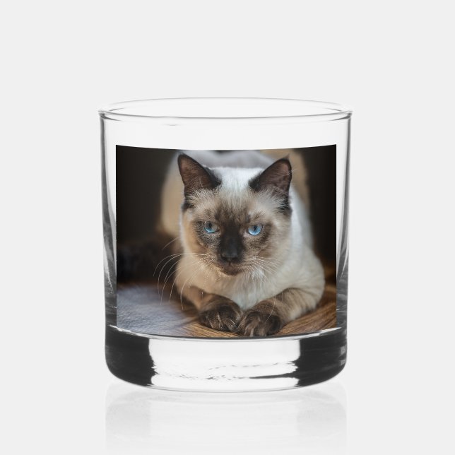 Benutzerdefiniertes Cat Pet-Foto Whiskyglas (Vorderseite)