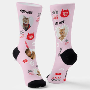Benutzerdefiniertes Cat Socks-Foto für Heimtierlie Socken