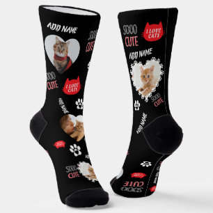 Benutzerdefiniertes Cat Socks-Foto für Heimtierlie Socken