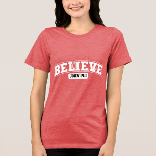 Benutzerdefiniertes Christentum Jesus Glaube Tri-Blend Shirt
