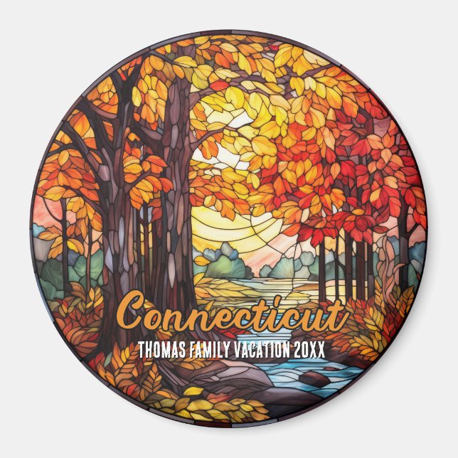 Benutzerdefiniertes Connecticut Urlaubs-Souvenir  Magnet (Vorne)