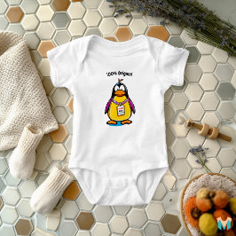 Benutzerdefiniertes Cooles Pinguin-Shirt mit Name Baby T-shirt