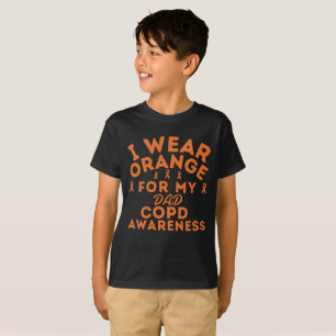 Benutzerdefiniertes COPD Bewusstsein, Orange für m T-Shirt