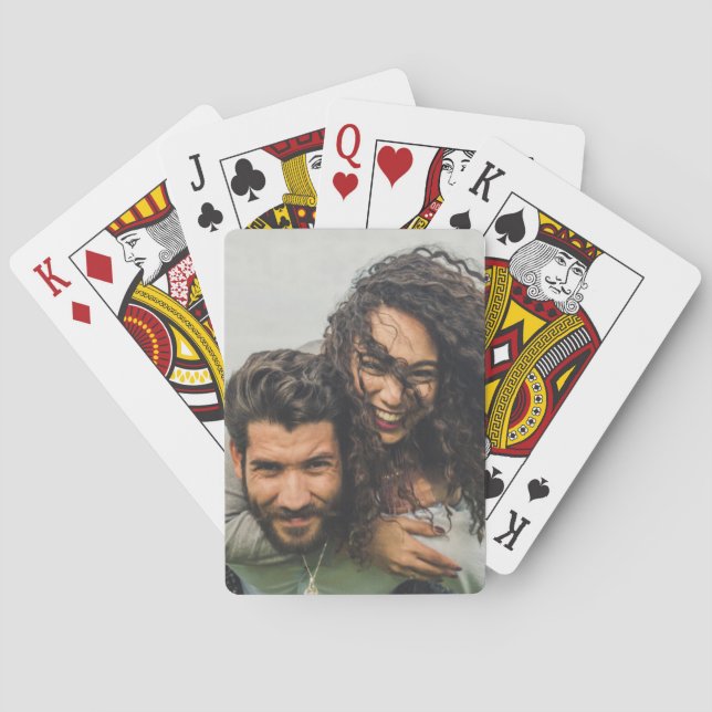 Benutzerdefiniertes Couple Foto Keepake Spielkarten (Rückseite)