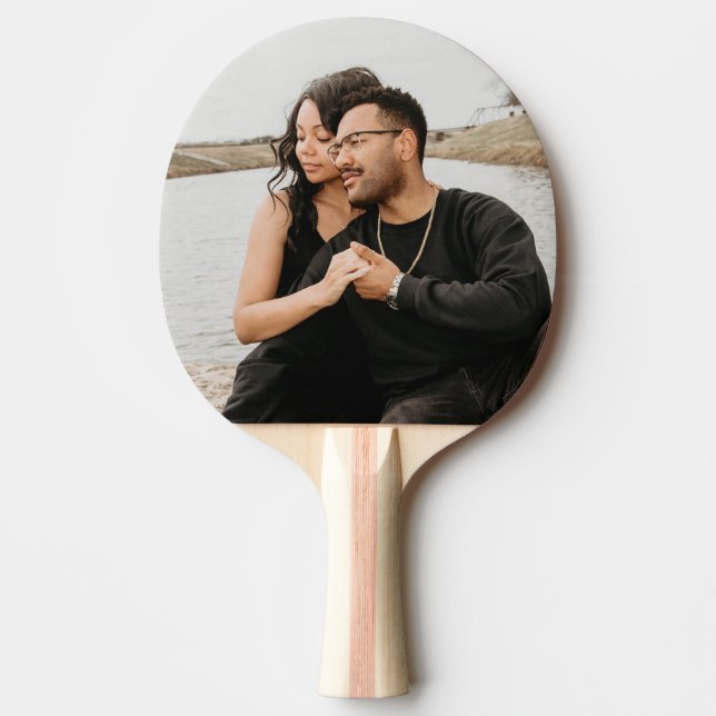 Benutzerdefiniertes Couple Foto Keepake Tischtennis Schläger (Vorderseite)