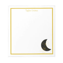 Benutzerdefiniertes Crescent Moon Floral Notepad