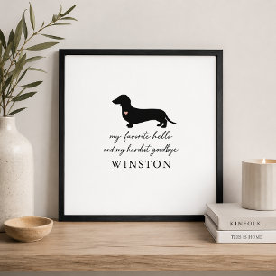 Benutzerdefiniertes Dachshund-Denkmal   Minimalist Poster