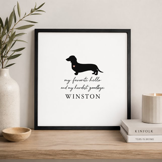 Benutzerdefiniertes Dachshund-Denkmal | Minimalist Poster (Von Creator hochgeladen)