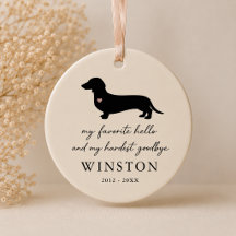Benutzerdefiniertes Dachshund-Memorial | Andenken