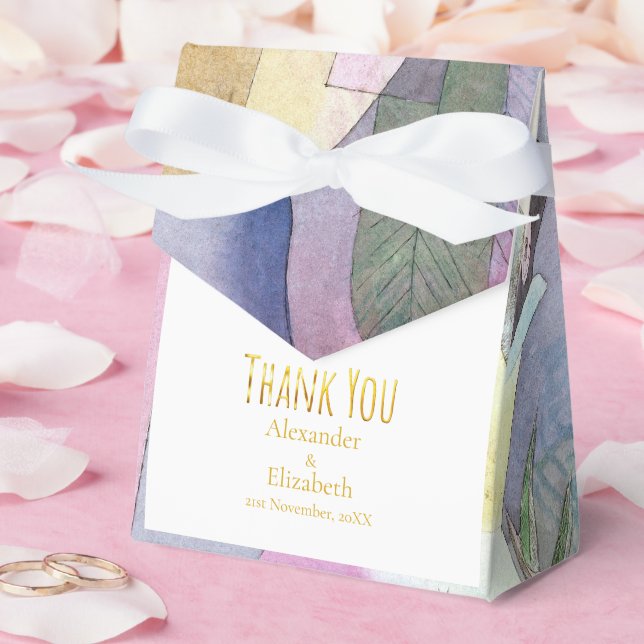 Benutzerdefiniertes Dankeschön Wasserfarbe Schwarz Geschenkschachtel (Hochzeit)